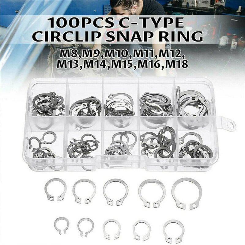 Brand New Durable Retaining Ring External Case Fastener As Shown Assortment Quality Is Guaranteed Rust Resistance Set