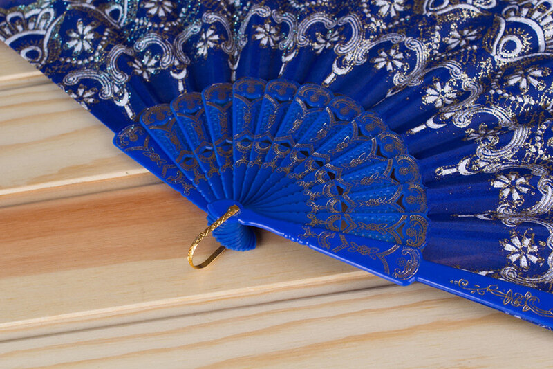 Hot Koop Chinese/Spaanse Stijl Dance Wedding Party Lace Silk Folding Handheld Flower Fan Voor Gift Voor Souvenir willekeurig Patroon