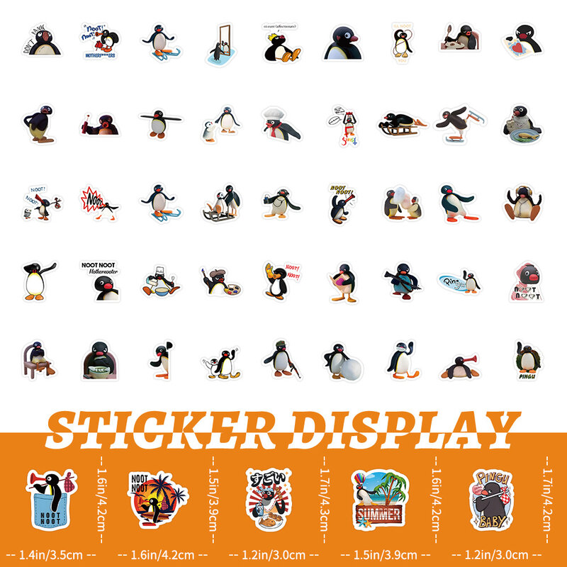 10/30/50/100 Stuks Schattige Cartoon Pinguïn Graffiti Stickers Voor Kinderen Diy Bagage Briefpapier Waterdichte Kawaii Dier Sticker Packs