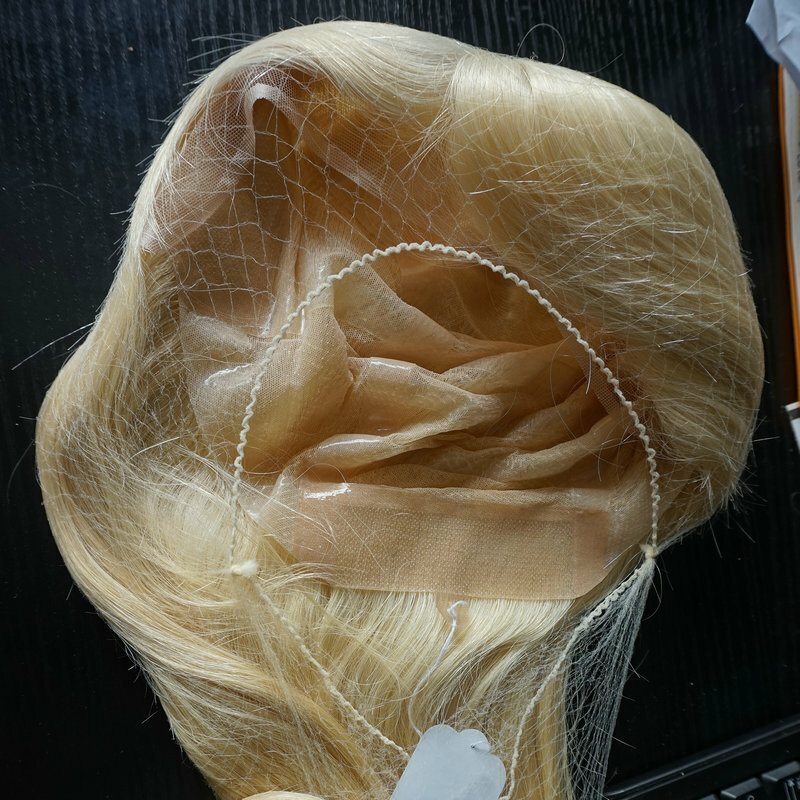 Hstonir mão feita peruca médica europeu remy cabelo antialérgico para o paciente silício suíço frente do laço cabelo humano para as mulheres g038