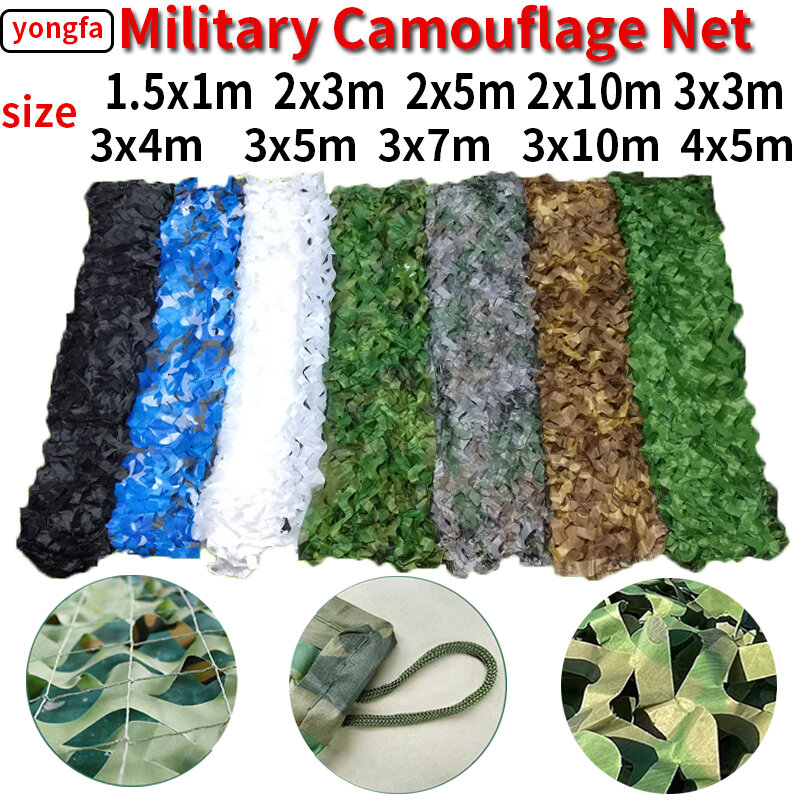 Camuflagem militar net caça camuflagem net carro tenda natal jardim decoração net azul preto verde selva floresta bege