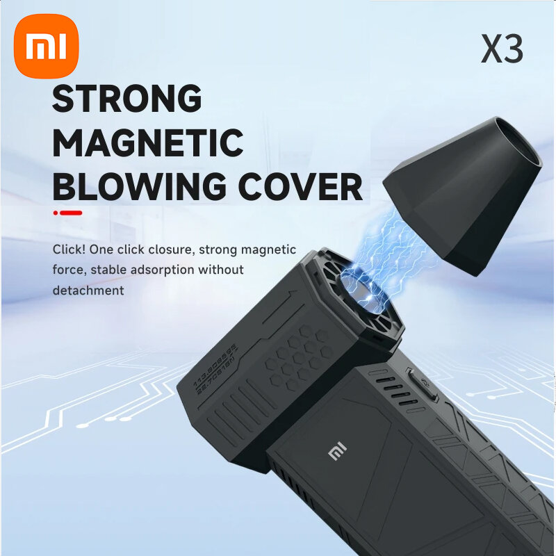 Xiaomi X3 Blower violento Mini Turbo Jet Fan Handheld 3nd Generation Brushless Motor 198,000 RPM velocità del vento 52 m/s Duct Fans 2024