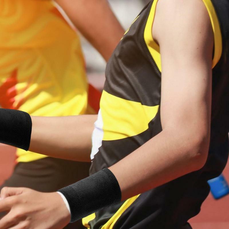 Wist Sweatband Tennis Sport Wristband Volleyball Gym Elastic Wrist Brace Support Sweat Fitness Sweatbands Wrist Wrap Cuff