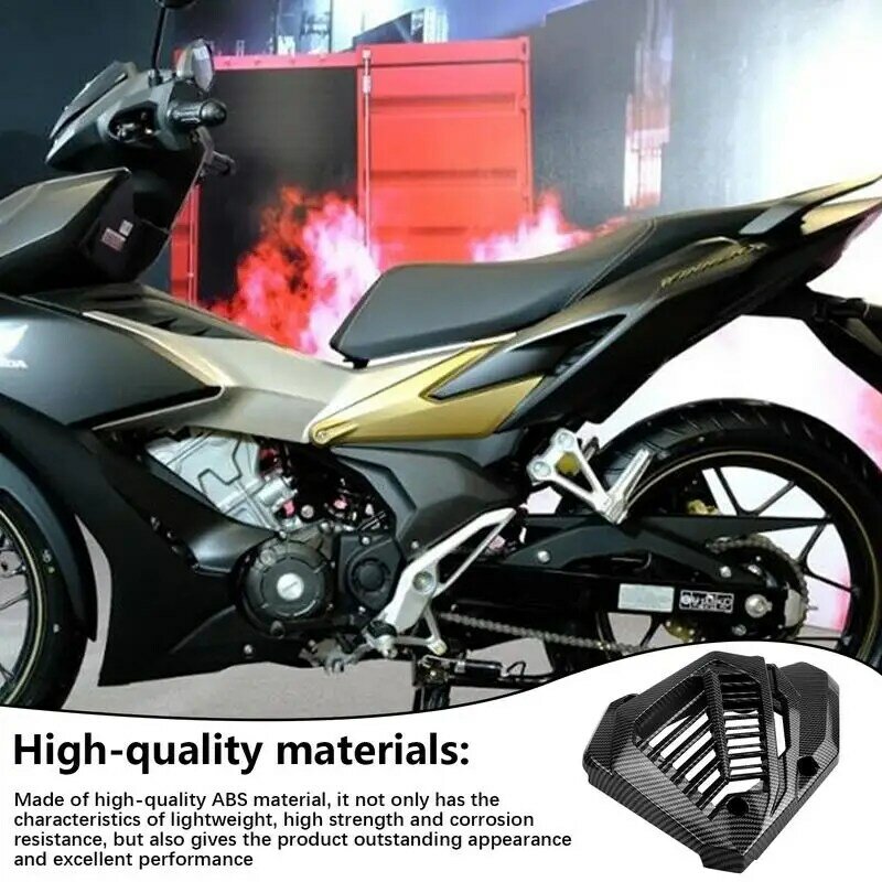 Water Tank Cover For Motorcycle Protective Cover Tank Protector Protector Grille Carbon Fiber Front Shield Water Tank Cover