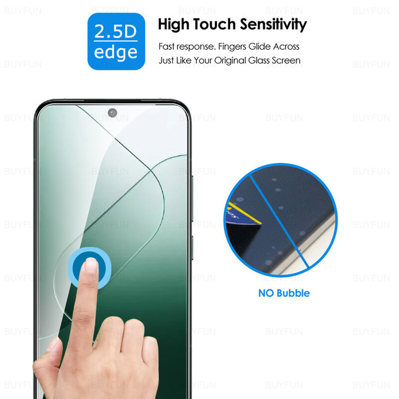 Protector de pantalla de vidrio templado para Xiaomi 14 5G, Protector de pantalla Premium de 2023 pulgadas, 4 unidades