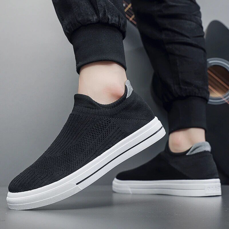 Men's Shoes 39-44 Casual Mesh Socks Breathable Shoes Flat Soles Odor Resistant Lightweight Socks Shoes Outdoor Comfort Sneakers