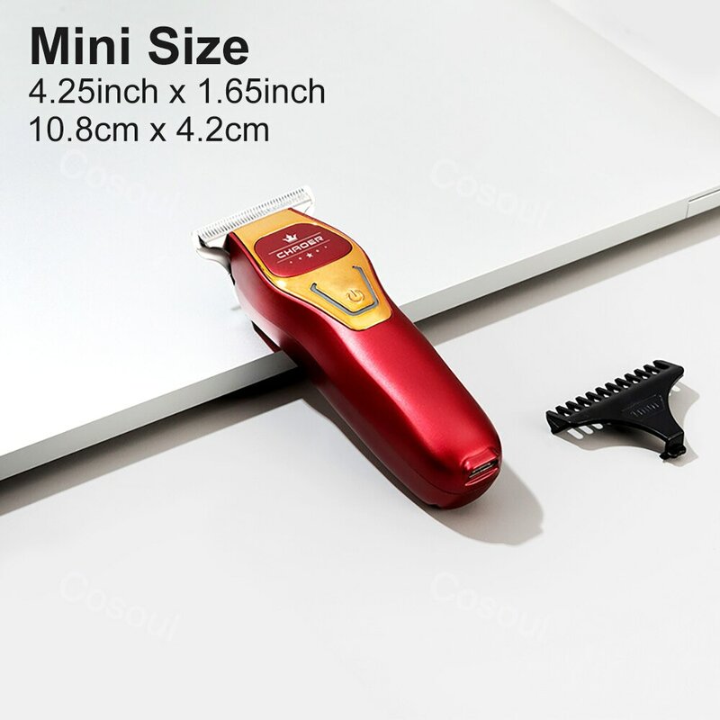 Pemangkas rambut elektrik Mini portabel, alat cukur rambut kecil dapat diisi ulang, pemangkas rambut kepala botak