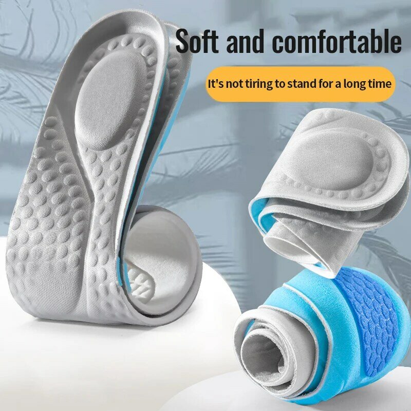 กีฬา Insoles สำหรับรองเท้าโฟมจำรูป Sole Breathable Cushion Insoles สำหรับฟุต Orthopedic Insoles