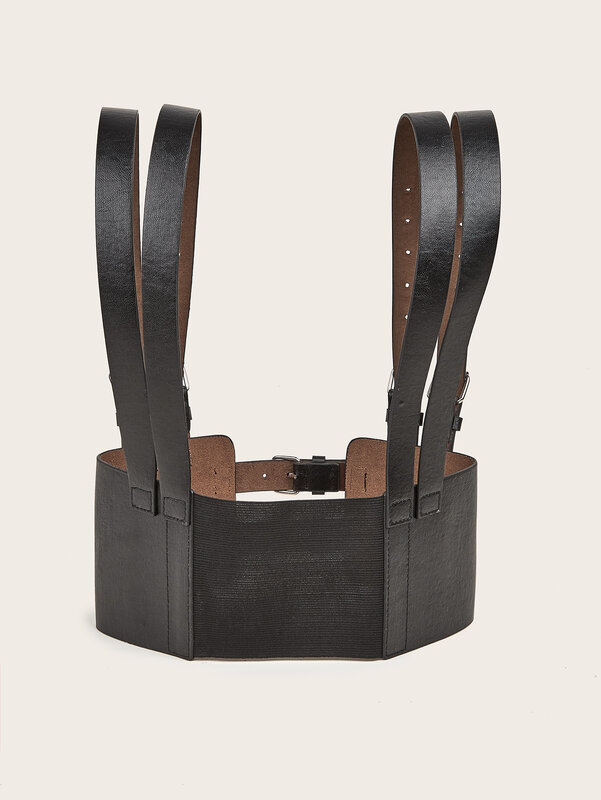Ladies Pu Leather goth straps Vest Belts For Women Sex Girdle waist decorative huntress Wide Retro Girdle accessories For Dress