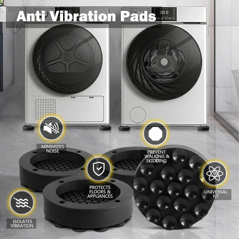 Universal Washing Machine Feet Pads Anti Slip Dampers Stand Accessories Anti Vibration Pad Shockproof Protect Floor