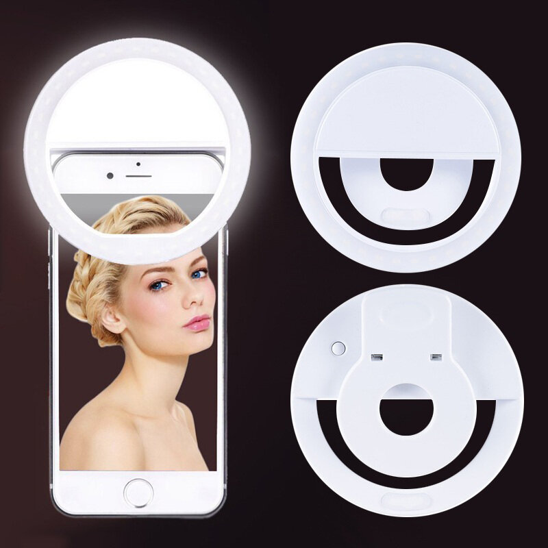 Anillo de luz Led para Selfie, lámpara de lente para teléfono móvil, foto, luz nocturna, espejo, letrero de neón, anillo de Selfie, iluminación de maquillaje para IPhone y Xiaomi
