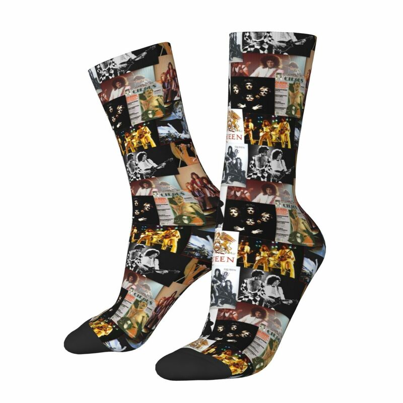 Homens e mulheres Queen Band Rock Socks, bem-size, louco, moda, primavera, verão, outono, inverno, presente