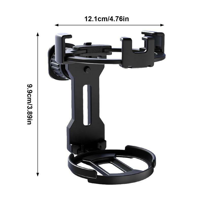 Car Dashboard Cup Holder Long Arm Suction Mobile Cell Support for Air Vent 2in1 Folding Drink Stand Adapter 360-Degree Rotation