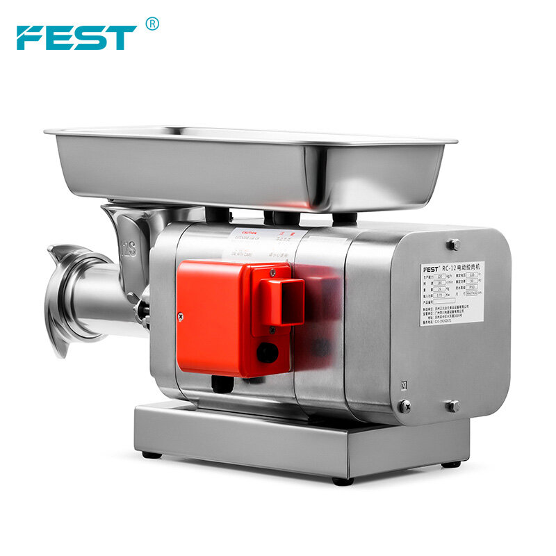 Commercial Frozen Meat Bowl Mincer Grinder 1500W 2HP Electric Commercial Meat Grinding Machine for Meat Processing Plants