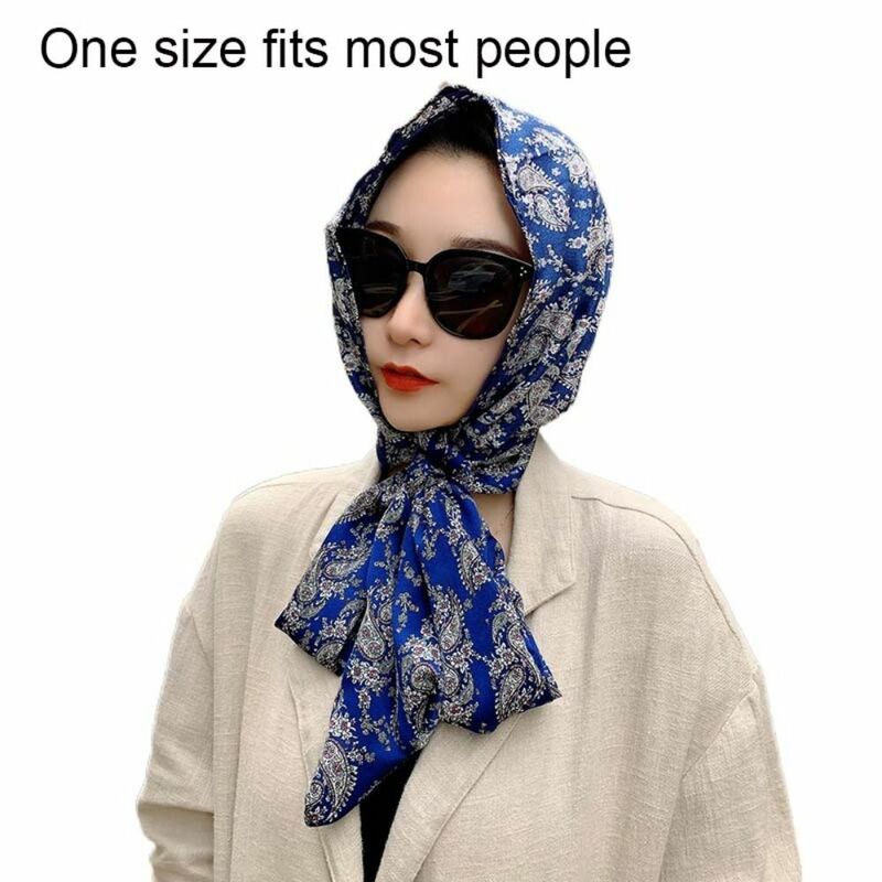 Sun-Resistant Muslim Turban Summer Breathable Soft Baotou Hat Simulation Silk Hijab Cap Women