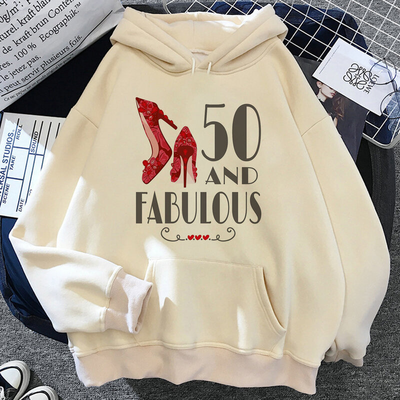50 Ans 50th Years Birthday hoodies women anime Fleece japanese funny Hooded Shirt female Fleece Hooded Shirt