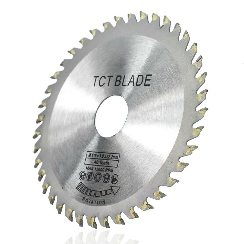 XCAN lama per sega diametro 115mm 40 denti smerigliatrice angolare TCT disco per sega circolare taglierina per legno con punta in metallo duro disco da taglio per legno