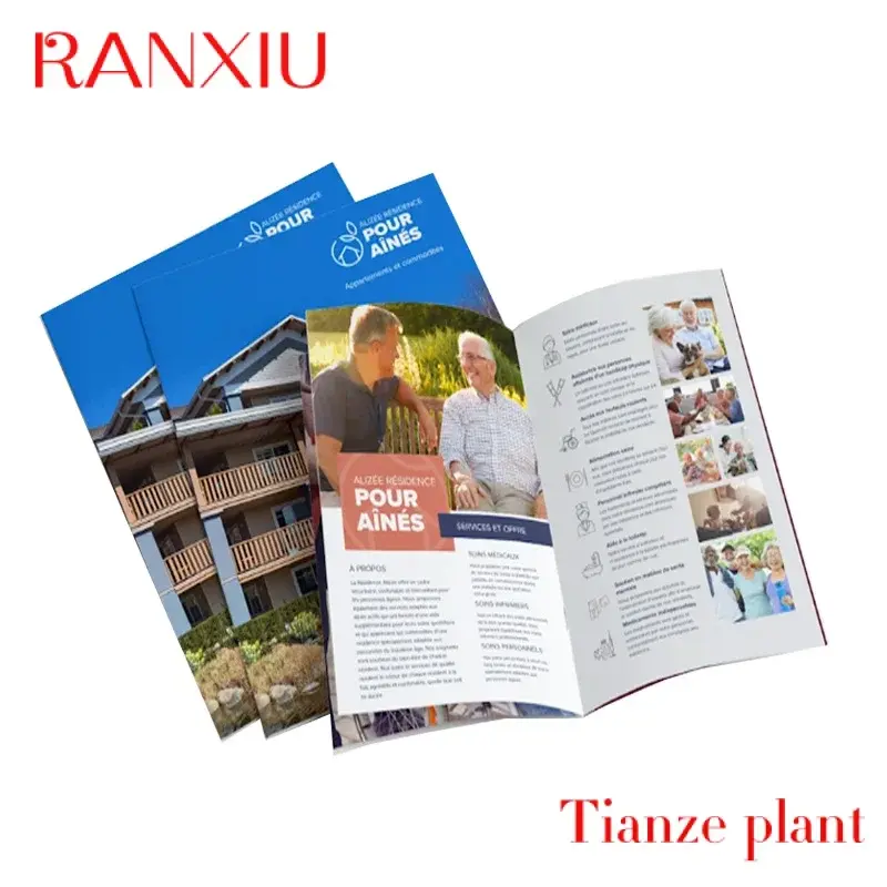 Custom A4 Customized printing advertising brochure magazine product catalogue binding company booklets