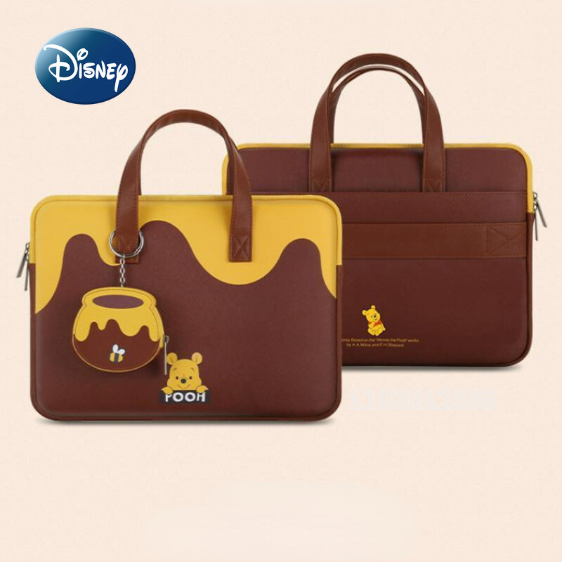 Disney-Bolsa de desenhos animados de grande capacidade para mulheres, maleta casual fofa, marca de luxo original, nova moda, estojo para laptop