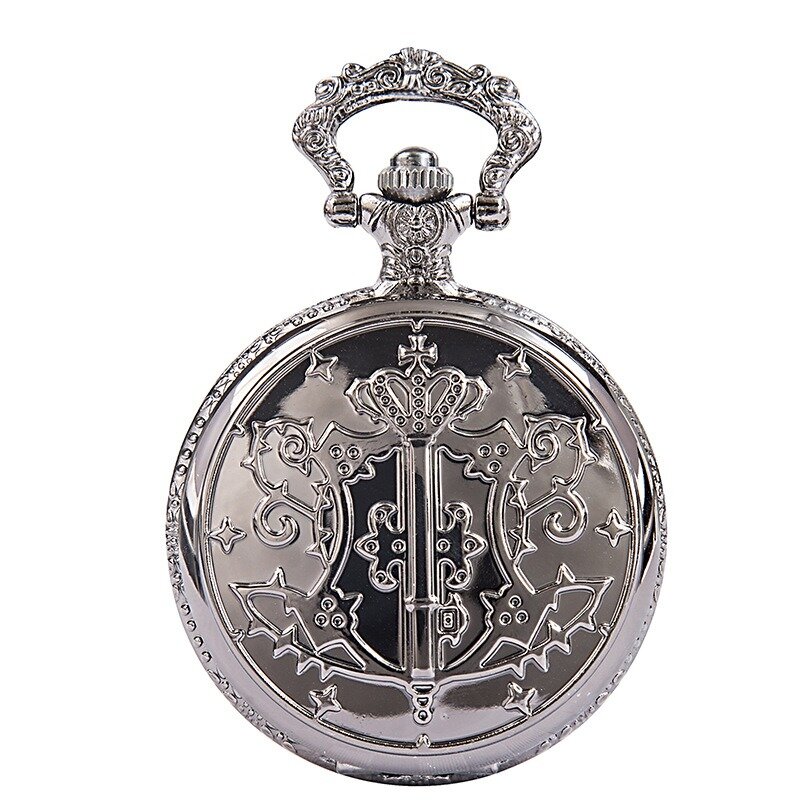 Rzymski zegarek kieszonkowy męski wzór Vintage naszyjnik blask unikatowy zegarek Relogio De Bolso Relojes De Bolsillo Mecanicos czarny zegarek