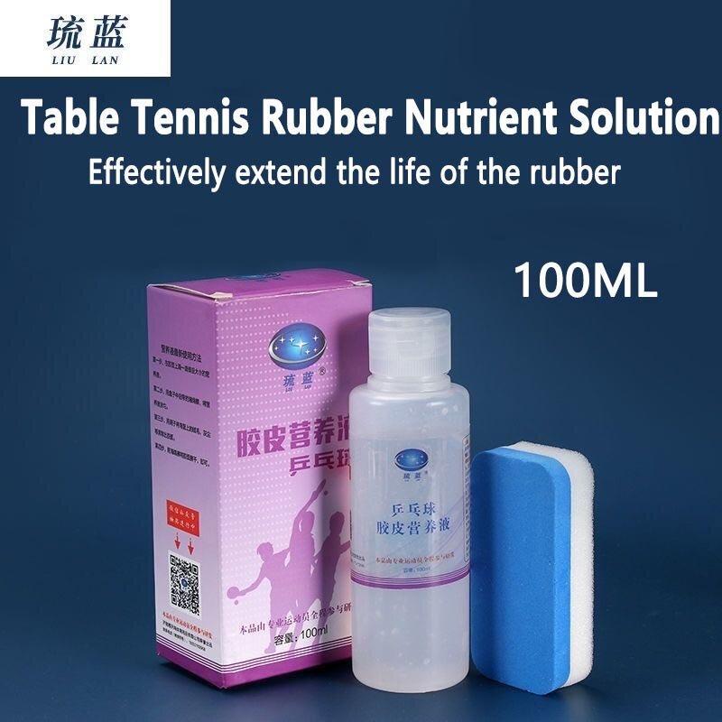 Veulan-Solution nutritive en caoutchouc pour raquette de tennis de table, dominales, vitalité, surface en caoutchouc, 100ml