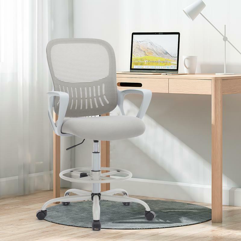 Alta ergonômica contra altura escritório cadeira, cadeira de mesa, alta mesa cadeira