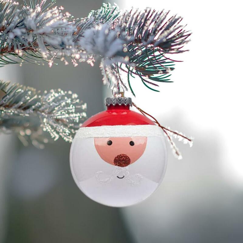/Lotto 6cm rosso bianco palle di natale decorazioni per abiti palle di natale ornamenti Set per albero di natale regali per feste a casa bambini