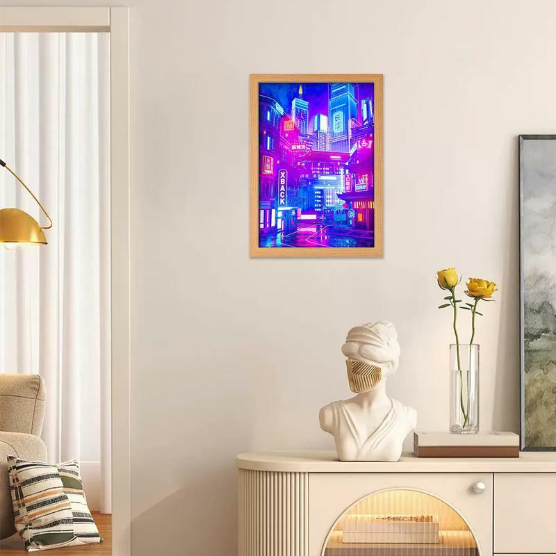 لوحة أنيمي بإضاءة ليد ، فن جداري ، إطار صورة ، مصباح ليلي رومانسي خافت ، ديكور منزلي ، هدية