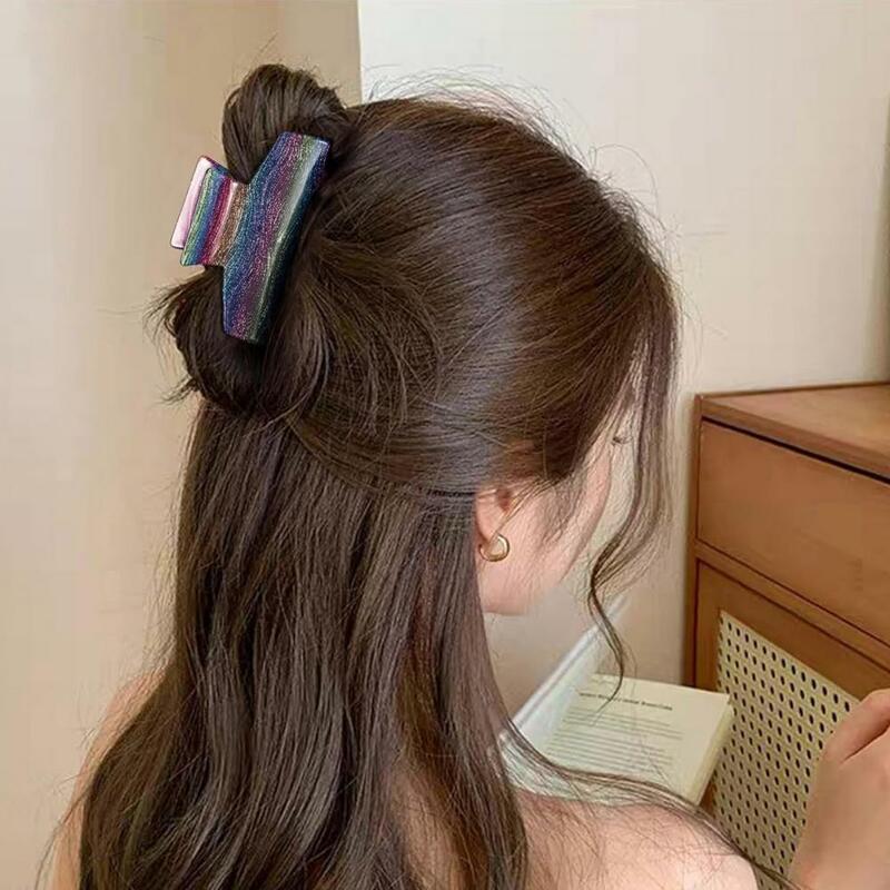 Hair Gripper Secure Hair Grip Starry Sky Rectangle Claw Clip Strong Hold Non Slip Hair Accessory for Women Modern Design Stable