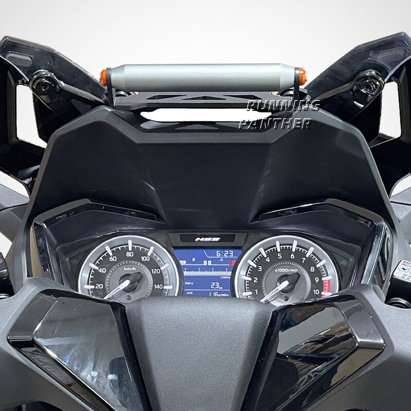 Nova motocicleta gps suporte de navegação do telefone usb & carregador sem fio suporte montagem para honda nss 350 nss350 2021 2022 2023