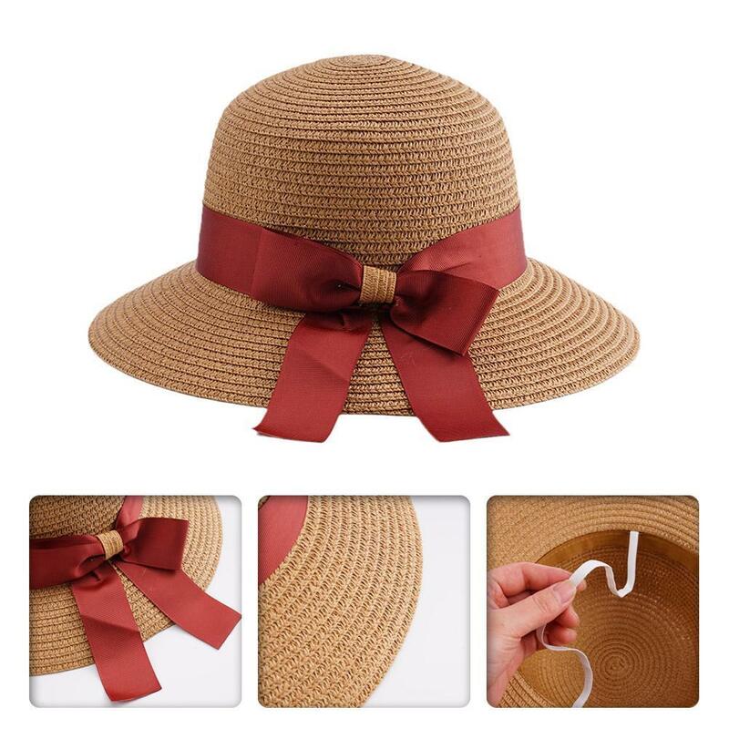 Chapéu de sol de palha dobrável feminino, Chapéu de praia, Camping, Caminhada, Viagem, Golfe, Corrida, Caminhada, Moda, Verão