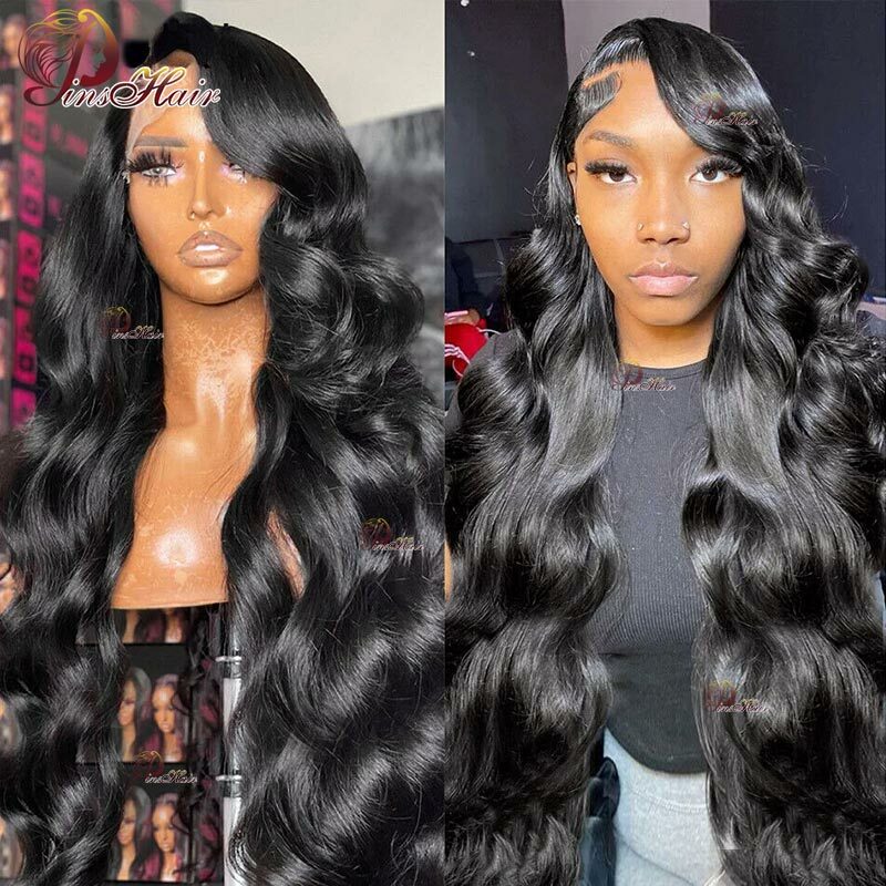 Body Wave 13x4/13x6 Lace Front Human Hair Wigs Pre Plucked Transparent Lace Front Wigs Remy Human Hair 34 Inches 180% Density