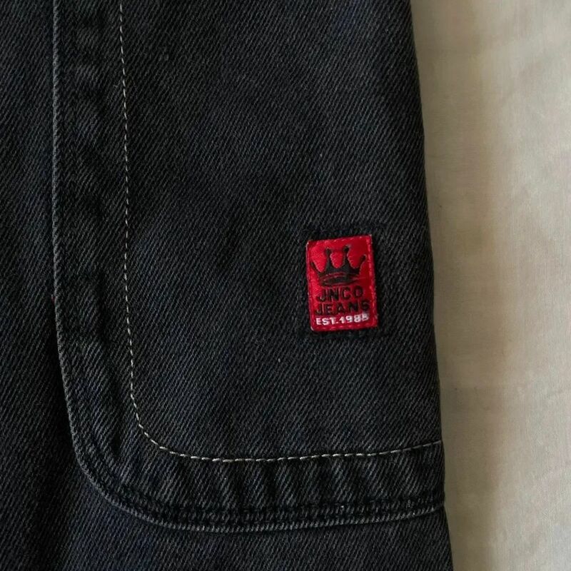 2024 neue Retro-Buchstaben bestickt 3pmwear Jeans Hip Hop Baggy Jeans Paar Harajuku Street Fashion hohe Taille weites Bein Hosen