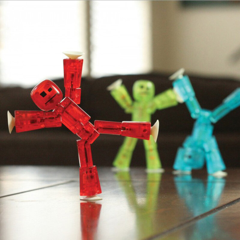 Stikbot Screen zabawka z animacji zrzucić lalkę przyssawkę DIY Creat Animation Studio figurek Film StikBot zabawka dla 2-4-letniego dziecka