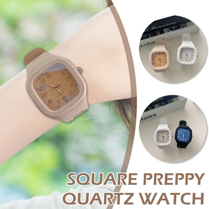 Squartz-Reloj de pulsera de cuarzo para mujer, cronógrafo femenino de silicona, a la moda
