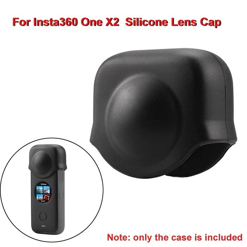 Cubierta protectora de silicona para lente de cámara deportiva, cubierta panorámica para Insta360 One X2