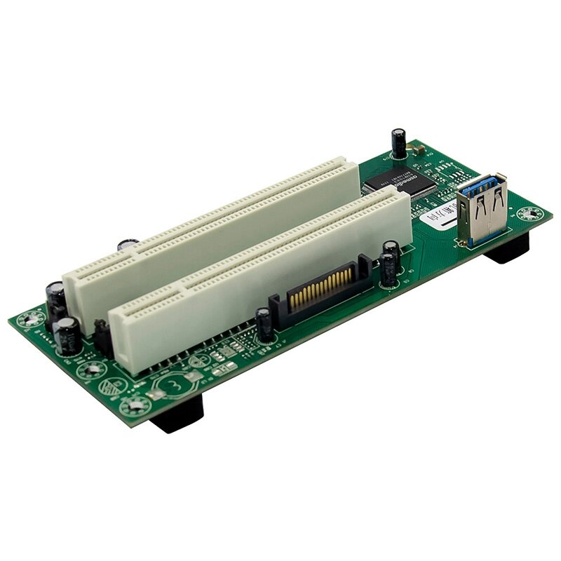 PCI Express ถึง Dual PCI Adapter การ์ด Pcie X1 To Router Tow 2สล็อต PCI ไรเซอร์การ์ด2.5Gbps รองรับหน้าต่าง linux