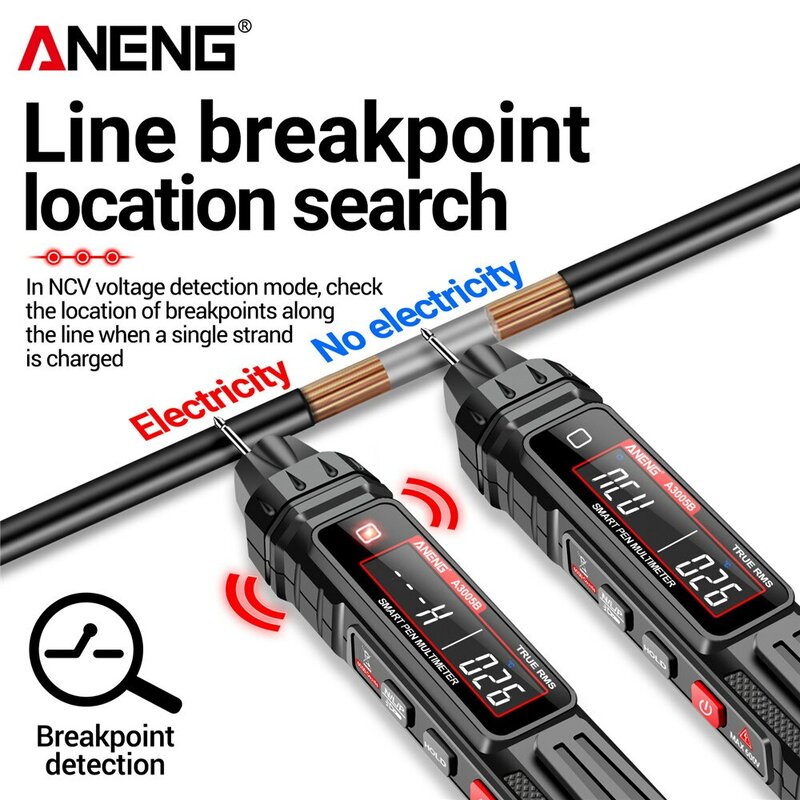 Aneng A3005a/B Multimetro Detecties Pen Type True Rms Meter Multimeters Pen Auto Ac/Dc Spanning Instant Testers Detector Tools