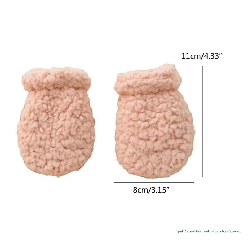 67JC Miękkie i ciepłe rękawiczki zimowe dla niemowląt Odporne na zarysowania rękawiczki Delikatne rękawiczki dla noworodków