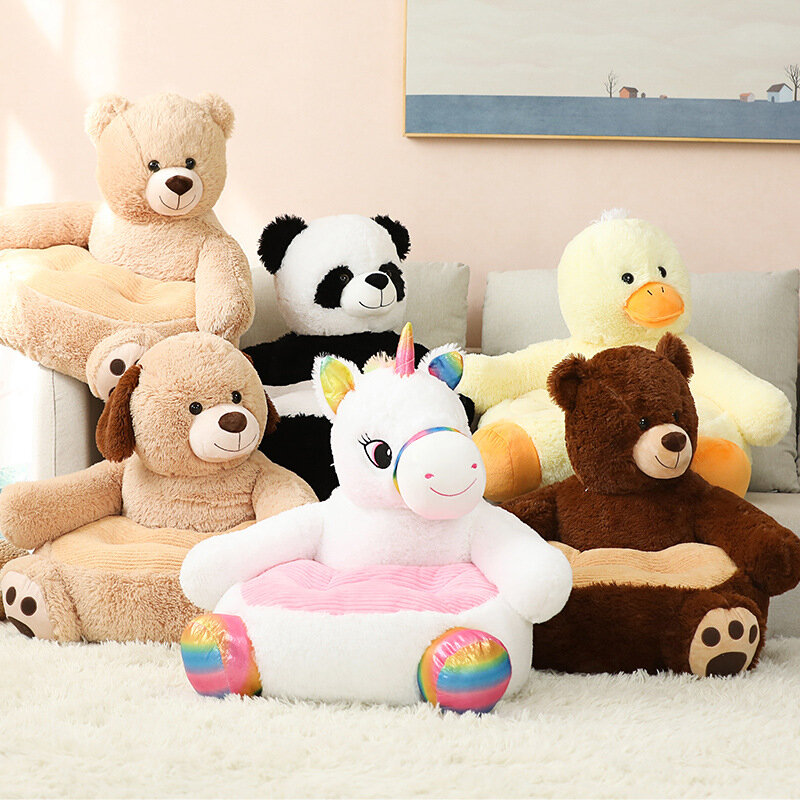 Sofa Cover Cartoon Kinderen Pluche Seat Sofa Comfortabele Dier Panda Baby Draagbare Stoel Sofa Gift Kinderen Zonder Interieur