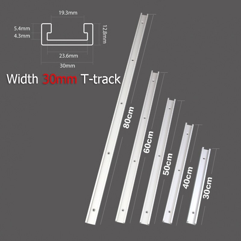 Woodworking DIY Tool Aluminum Alloy Miter Track Woodworking T-track T-slot for Table Saw Router Table