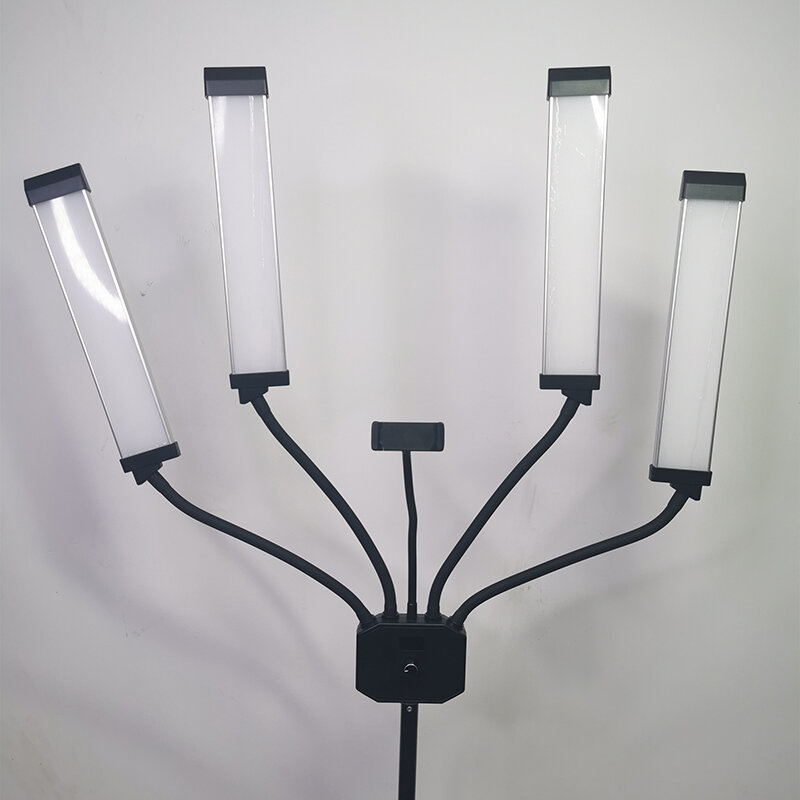 Lampu Cincin Led Rgb Fleksibel 4 Lampu Cincin Lengan dengan Remote Control Dudukan Tripod dan Lampu Cincin