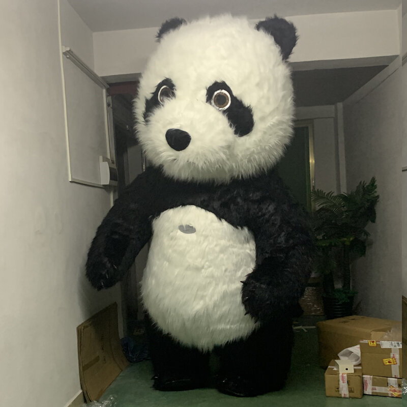 3m panda chinês traje inflável mascote cosplay fursuit panda festa de halloween vestir-se roupa carnaval anúncio andando roupas