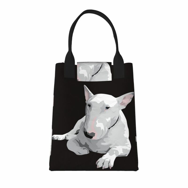 English Bull Terrier Isolated Lunch Tote Bag, portátil, refrigerador, térmico, recipiente de alimento, Tote para mulheres, crianças