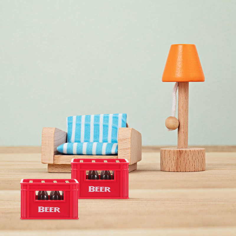 Miniatura Armazenamento Rack com Frame, Garrafa De Vinho Set, Garrafas De Champanhe, Casa Pequena Decoração, Dollhouse
