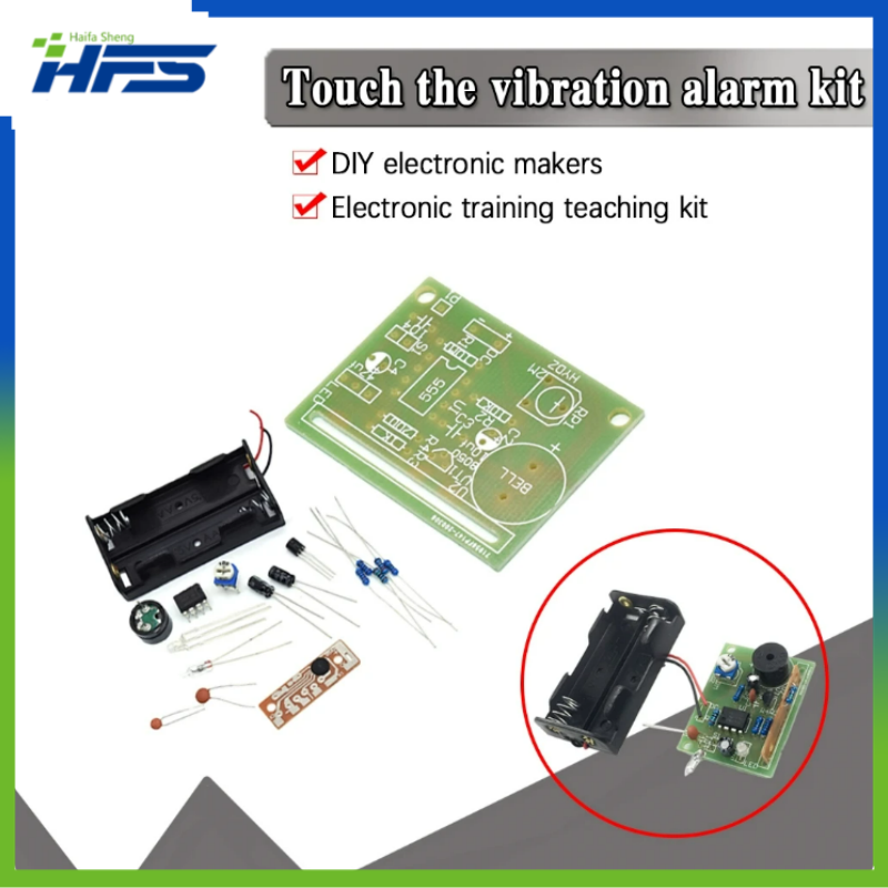 Kit de alarma de vibración táctil electrónica, fabricante de bricolaje, Kit de enseñanza de entrenamiento electrónico, laboratorio de estudiantes