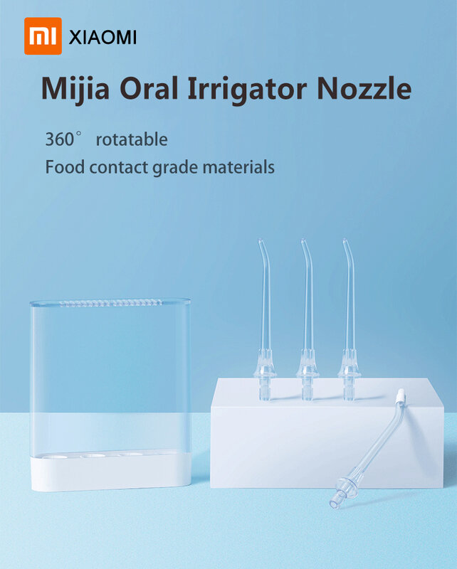 Boquillas originales solo para Xiaomi Mijia, irrigador Oral, boquillas de repuesto para recoger agua, irrigador de agua, cabezales Extra de chorro de agua