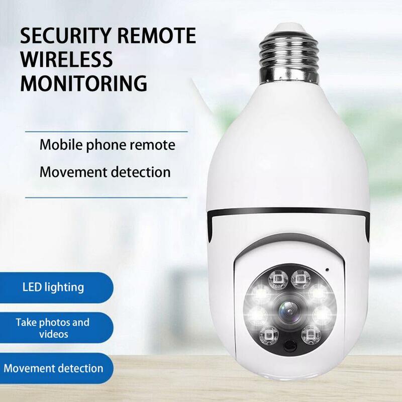 가정용 E27 전구 자동 추적 IP 카메라, 신뢰할 수 있는 다기능 무선 와이파이 연결