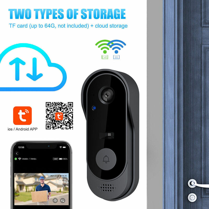 Tuya kamera bel pintu Video tahan air IP65 cerdas, interkom Visual pintar, penglihatan malam, Monitor rumah, kompatibel dengan kehidupan pintar