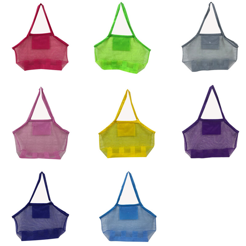 Portable Outdoor Beach Mesh Bag para crianças, Foldable Sand Away Bag, Clothes Storage, Sundries Organizer, Toys, Kids